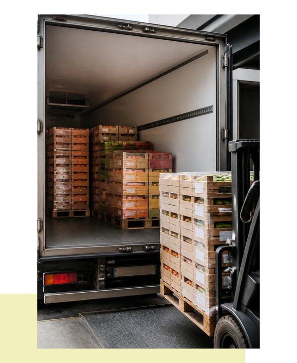 Перевозка сельхозпродукции на паллетах с доставкой в Большую Камень